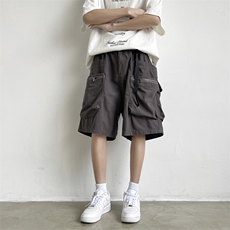 抖音质量工装休闲短裤男韩版潮流高街2024夏季ins五分裤K5133-P47，男装牛仔裤，星座412-3