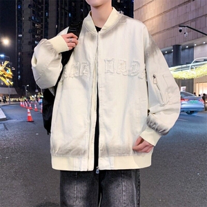 2025春季时尚休闲夹克外套男青少年宽松连帽男图片