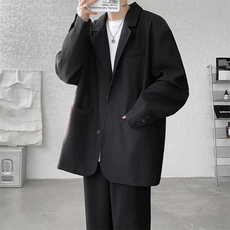 8XL-M肌理感西服美式休闲西装外套男复古痞帅高级感衣服XF002P85,男装西服,电商B312