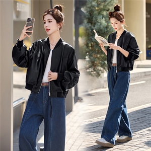 春秋百搭显瘦短款皮衣外套女26新款炸街洋气今年流行皮夹克上衣图片