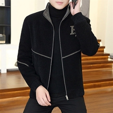 直播秋冬金貂绒立领毛呢大衣短款夹克外套上衣男D31P145控238，男装毛呢大衣，电商B226-2（原B217-2）