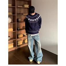 网图老钱风直通宽松休闲牛仔裤CK801/特P50，男装牛仔裤，电商B350