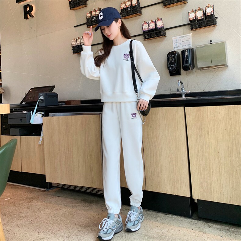 高端可外穿家居服女款春秋款秋季纯棉长袖休闲运动居家服睡衣套装,女装套装/套裙,梦懿尔