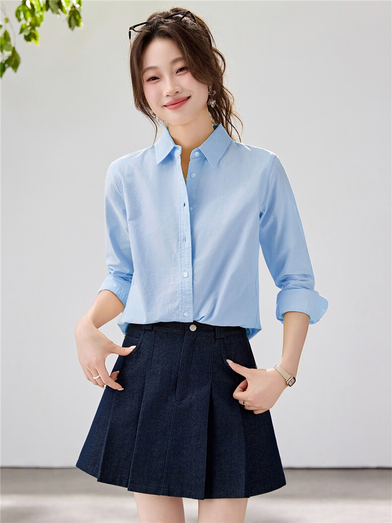 2026春夏新款黄蓝条纹衬衫女宽松显瘦元气少女感衬衣显白温柔风,女装衬衫,艾米