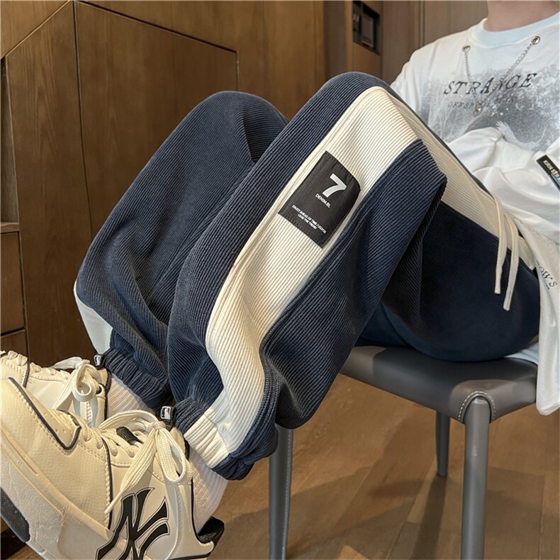 数据款K77批50控68秋季新款休闲裤男宽松束脚卫裤男长裤子,男装休闲裤,电商D229A