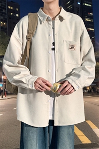 衬衫男秋季新款港风宽松长袖灯芯绒衬衣CS025-P38(现货）图片