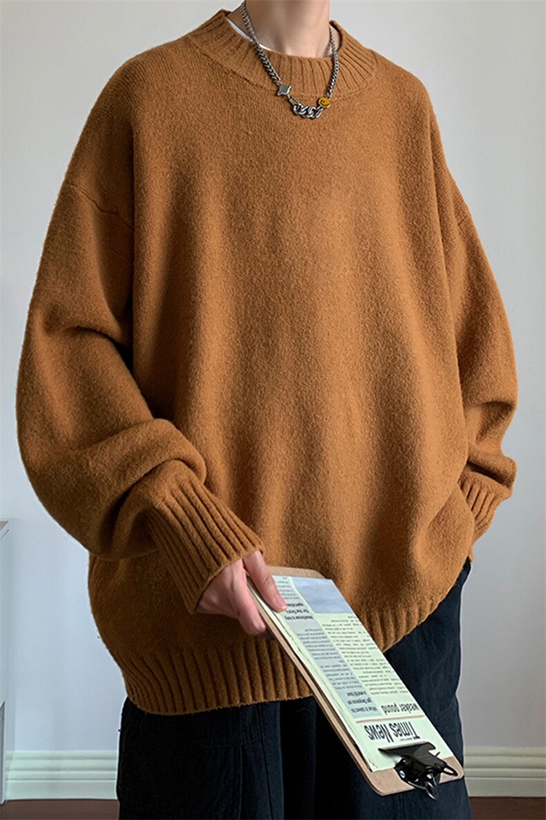 高质量！秋冬季半高领毛衣男士加绒加厚线衣男针织衫男MY00-P42,男装针织衫/毛衣,电商B367