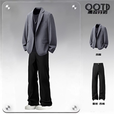 西服95%涤纶5%氨纶M-5XL大码XF78306P85控139西裤XK78151P45控68，男装西服，星座227-7