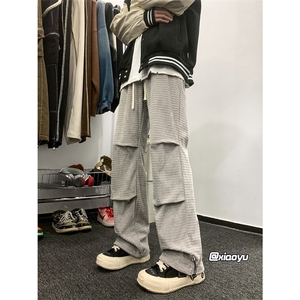 XZ616 秋冬季宽松百搭灯芯绒玉米粒抽绳休闲裤 TY954 P45控58图片