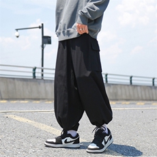 阔腿工装裤男日系潮牌休闲裤子大码宽松拖地长裤K0741-P45，男装休闲裤，星座308B-1