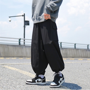 阔腿工装裤男日系潮牌休闲裤子大码宽松拖地长裤K0741-P45图片