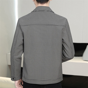 主推皮衣千鸟格夹克精品外套PU夹克XZ613B-5925-P90图片