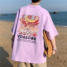 粉色短袖t恤男夏季薄款宽松大码高级感半袖上衣oversize潮牌体恤，男装T恤，电商A426-1(原A430-1)