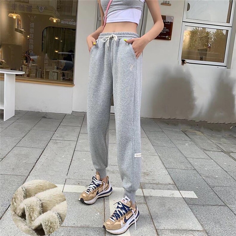 加绒卫裤，女装休闲裤，盈佳