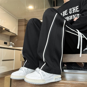 春款港风休闲裤宽松运动裤拖地裤束脚裤男KP786 P45图片