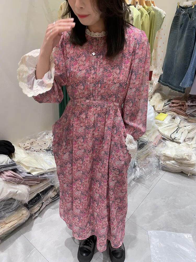 韩版碎花连衣裙宽松大版，女装连衣裙，泰靡(2F)