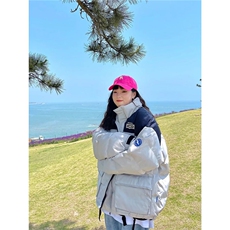 工装棉服男女款宽松百搭立领拼接面包服冬装新款情侣棉衣，男装棉衣，星座1210-1