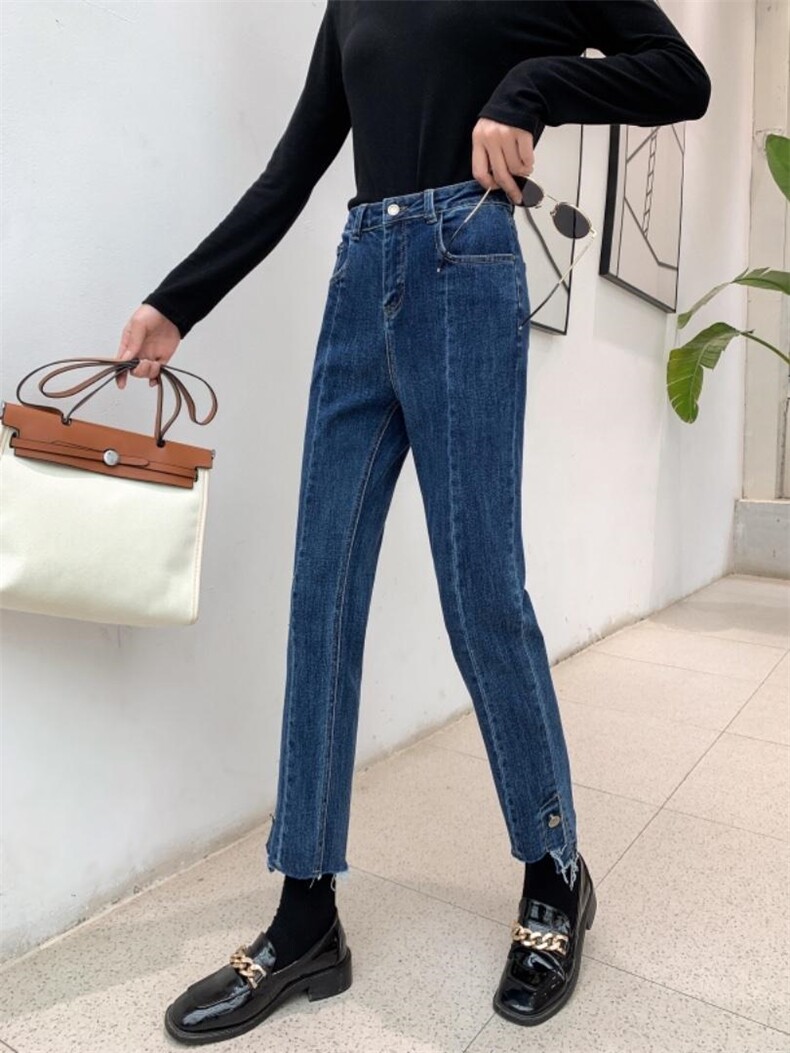 现货秋款烟管牛仔裤，女装牛仔裤，雪儿诱惑