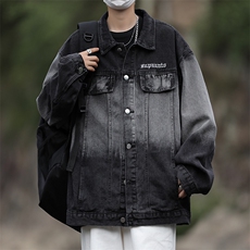A688-P68复古潮牌炸街宽松夹克2023新款扎染渐变色牛仔外套男，男装夹克，星座512-6
