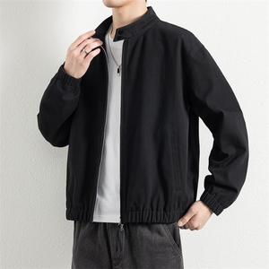 2025新款现货纯棉夹克男宽松立领上衣外套DSA157B-J2570-P85图片