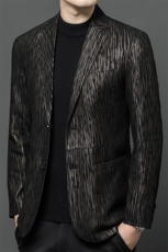 春秋款海宁真皮皮衣男印花男装西服商务休闲外套爸爸装夹克，男装夹克，电商B360A（原721A）