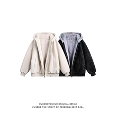 1506-1/MM2411/P80时尚百搭流行气质纹皮座山雕全兔毛夹克潮流，男装夹克，星座1506-1