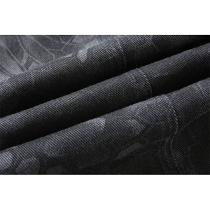 抖音品质黑色印花拼接褶皱设计宽松牛仔裤B315-K25836-特p45控88图片