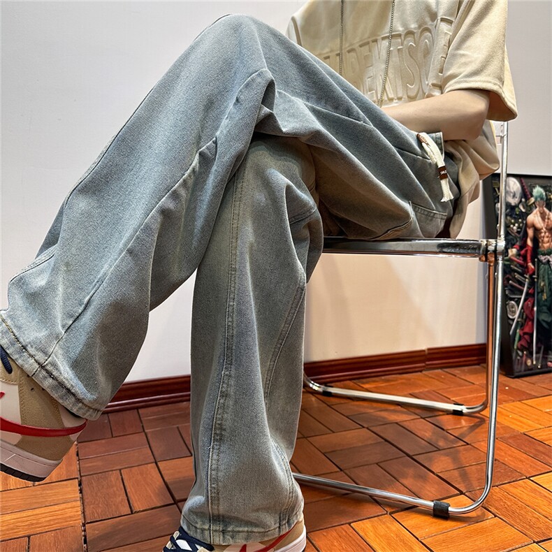 k1078-p45-控68现货宽松拉链cleanfit牛仔裤马丁靴黑暗,男装牛仔裤,星座116