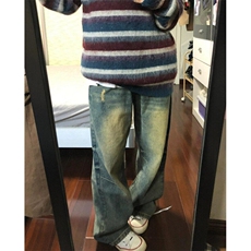 牛仔布运动复古水洗长裤牛仔裤高街vibe春秋多口袋潮中腰N610，男装牛仔裤，星座1116A（原606A-3）