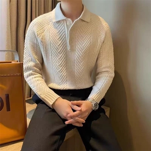 休闲男针织衫毛衣男复古男士polo衫长袖MY211-P60图片