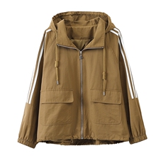 休闲女百搭三叶草2024年新款韩版宽松夹克时尚减龄短款上衣工装服，女装短外套，芙芮