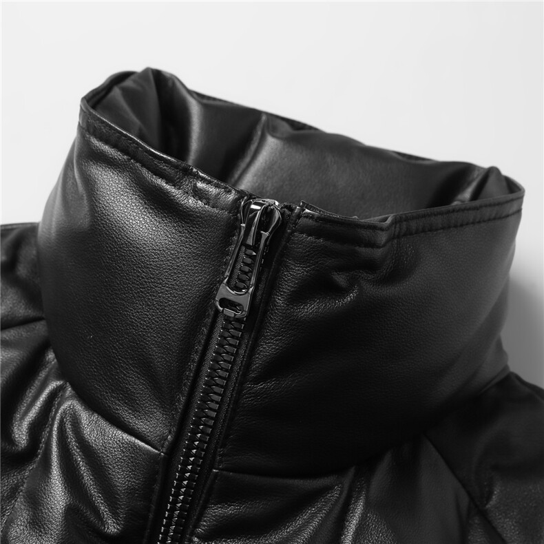 冬季新款男士鹅绒羽绒服头层牛皮外套面包服加厚保暖夹克真皮皮衣,男装夹克,电商B360A（原721A）