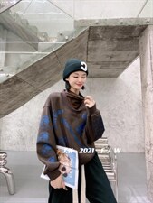 2021冬款加绒假两件卫衣，女装卫衣/绒衫，简蔻