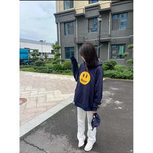 高质量比伯drew House笑脸连帽卫衣宽松情侣时尚帽衫卫衣 WC464图片