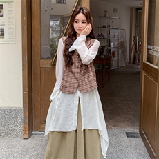 慵懒风法式时尚套装长款夏季宽松衬衫文艺上衣春秋显瘦气质休闲，女装套装/套裙，浙宝305