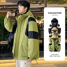 2025冬季主推石墨烯工装加厚连帽抗寒冲锋棉服货号YY2318棉衣，男装棉衣，星座1206（原A206）