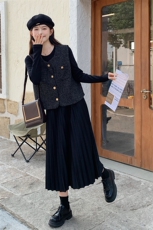 数据好【大量】26年新款小香风马甲连衣裙套装6717-P155K218，女装套装/套裙，2D112