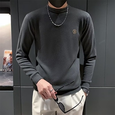 抗起球春秋男士毛衣修身打底衫长袖青年刺绣休闲针织衫冬S543，男装针织衫/毛衣，星座1116A-2（原606A-1）