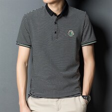 男士短袖T恤男条纹薄款POLO衫夏季中青年休闲百搭翻领棉质体恤衫，男装T恤，电商B212（原钱塘6029）