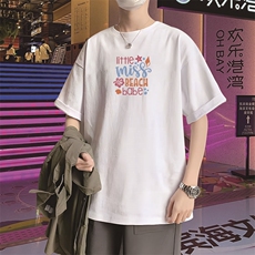 1506-1/T25451/P23.8超火潮牌短袖T恤夏季新宽松百搭学生港风印花，男装T恤，星座1506-1
