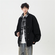 2025春休闲痞帅工装翻领夹克潮流外套得物二开XZ301b-2-JK2589P78，男装夹克，星座301B-2（原A443-1）