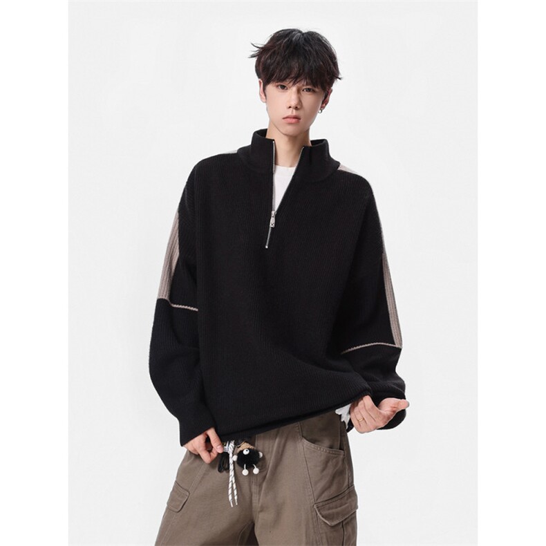 2025半拉链毛衣A169M2419P65控98，男装针织衫/毛衣，电商A169