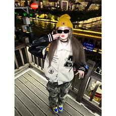 【有货】DJK1056-P98刺绣棒球服外套春季新款复古情侣立领夹克潮，男装夹克，星座603-2