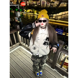 【有货】DJK1056-P98刺绣棒球服外套春季新款复古情侣立领夹克潮图片