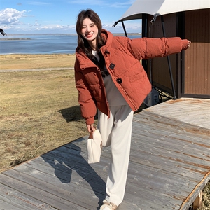 有货主推 落日橘格子保暖加厚羽绒棉服2B218-D12-P165，控248图片