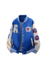 得物立体美式棒球服宽松休闲潮流痞帅立领夹克A436-22129-P68，男装夹克，电商A436