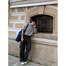 TOTOLOOK多口袋宽松牛仔裤男美式复古cleanfit水洗做旧长裤工装裤，男装牛仔裤，星座506A