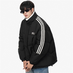 1506/M333/P75 加厚男女棉衣情侣条纹立领棉服外套图片