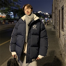 EQ350潮牌织带棉服外套男冬季加厚拼接撞色棉衣2024新款棉袄，男装棉衣，电商C306-1