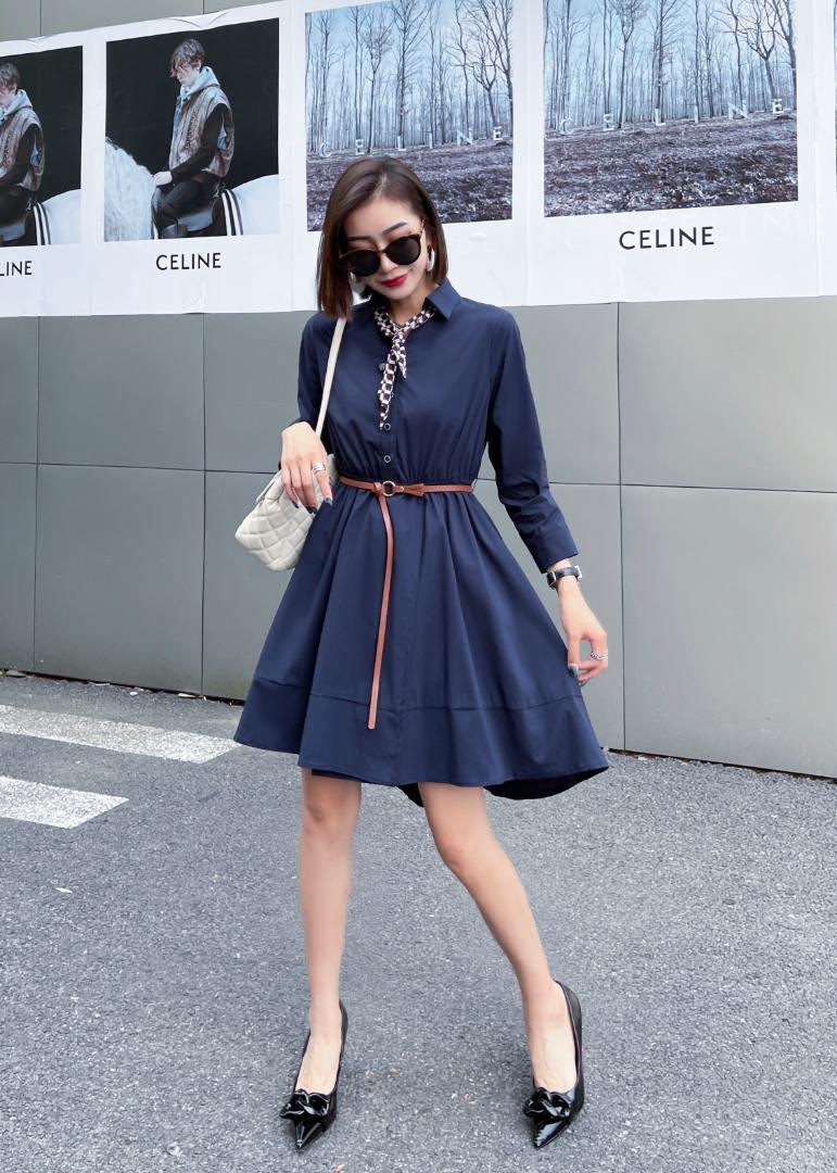 现货2021秋装新款连衣裙MLxLXXL,女装连衣裙,艾涵o
